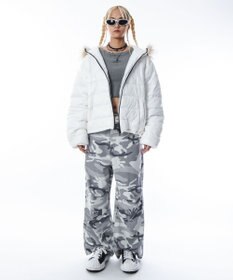 WEGO 【ユニセックス着用ITEM】2WAYシャイニーパファーフーディー