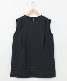 SHARE PARK LADIES 【洗える】ウォッシャブルリネン　ノースリブラウス