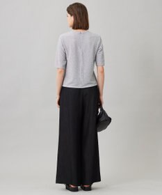 ICB L 【洗える】シャイニーラメジャガード カットソー