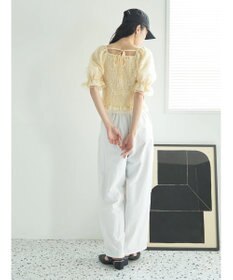 earth music&ecology フラワー刺繍ブラウス