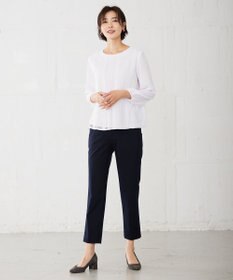 J.PRESS LADIES 【洗える・UVカット】 アルファクロスジャージー テーパード パンツ