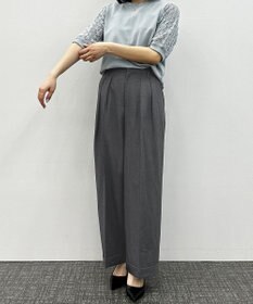 組曲 ウーステッドワイド パンツ