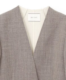 BEIGE， GRANET / ノーカラーリバージャケット