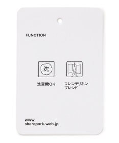 SHARE PARK LADIES 【洗える】ウォッシャブルリネン　ノースリブラウス