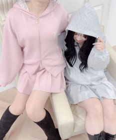 WEGO ダンボールレースパーカー