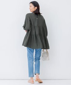 23区 S 【STORY7月号掲載】LIBECO ティアード チュニック ブラウス