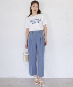 組曲 S 【綿100％】フロッキープリント Ｔシャツ