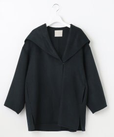 UNFILO 【撥水】ウール混リバー フーデットコート