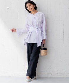 23区 CANCLINI スキッパーベルト付き ブラウス