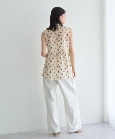 YECCA VECCA シアージャガードペプラムブラウス