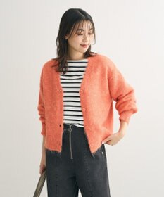 Green Parks 毛ふきシャギーＶネックカーディガン