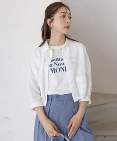 組曲 S 【綿100％】フロッキープリント Ｔシャツ