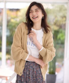 ANY 【洗濯機可/UVカット/アンチピリング】コットンＶネックカーディガン