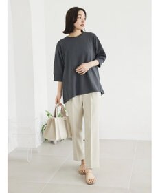 Green Parks ぽこぽこ７分袖カットプルオーバー