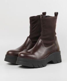 BONTRE 【BONTRE/ボントレ】厚底ストレッチミドルブーツ/40101-UA