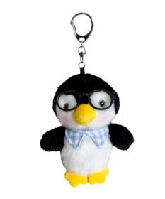 WEGO 優秀メガネペンギンぬいぐるみキーホルダー