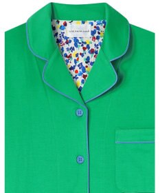 une nana cool 【綿100%】60/2 やわらか天竺 半袖開襟パジャマ MADE WITH LIBERTY FABRIC