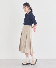 earth music&ecology ミニフリルポロカーディガン