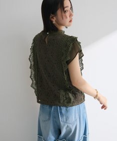 Green Parks ・Ｐｅｔｉｔ　Ｆｌｅｕｒ　フレンチレーシーブラウス