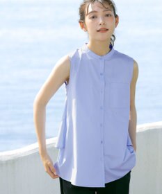 Tiaclasse 【洗える】ノースリーブ後ろタックティアードブラウス