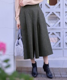 ANY SIS ホームスパンワイドクロップド パンツ