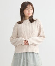 earth music&ecology 透かしベロアモールプルオーバー