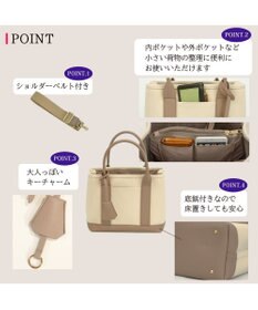 UNBILLION cachecache ショルダー付きパーテーションキャンバストート