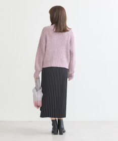 earth music&ecology 透かしベロアモールプルオーバー