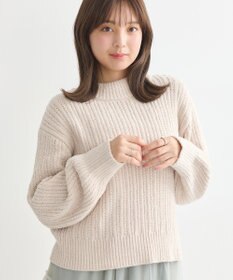 earth music&ecology 透かしベロアモールプルオーバー