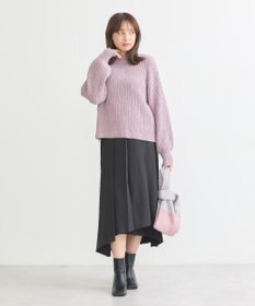 earth music&ecology 透かしベロアモールプルオーバー