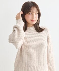 earth music&ecology 透かしベロアモールプルオーバー