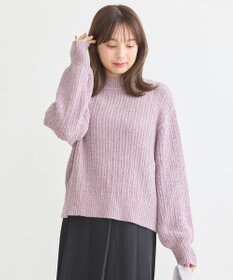 earth music&ecology 透かしベロアモールプルオーバー