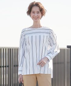 自由区 【XSサイズ～/洗える】SOMELOSシャーティング プルオーバーブラウス