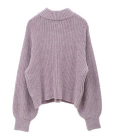 earth music&ecology 透かしベロアモールプルオーバー