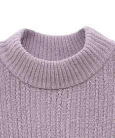 earth music&ecology 透かしベロアモールプルオーバー