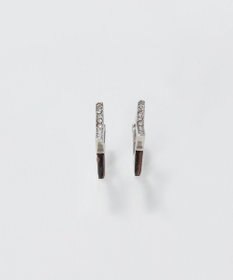 Phoebe 【金属アレルギー対応】ワンタッチライナースタービジューフープピアス　シルバー