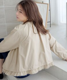 Tiaclasse 【洗える】チュールフリルタックブルゾン