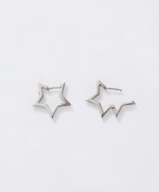 Phoebe 【金属アレルギー対応】ワンタッチライナースタービジューフープピアス　シルバー