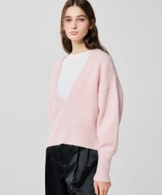 uncrave アルパカニット 深Vネック トップス（uncrave WHITE）