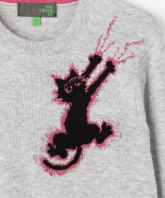 PW CIRCULUS 【WOMEN】Spark cat クルーネックニット ゴルフウェア レディース