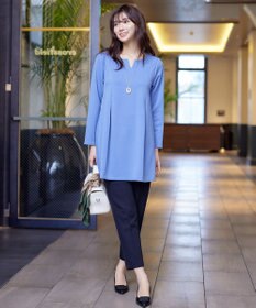 Tiaclasse 【ダブルストレッチ・洗える】テーパードパンツ