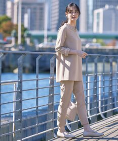 Tiaclasse L 【ダブルストレッチ・洗える】テーパードパンツ