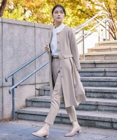 Tiaclasse L 【ダブルストレッチ・洗える】テーパードパンツ