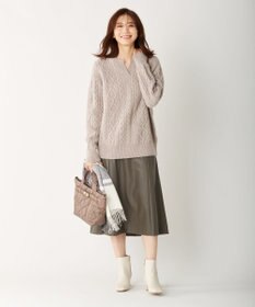 J.PRESS LADIES 【WEB限定・洗える】BARTOLOZZI ポリエステルレザーII スカート
