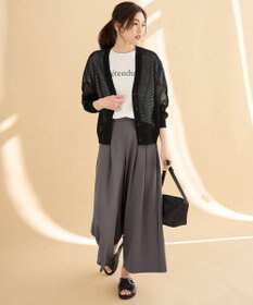 ANY メッシュＶネックニットカーディガン