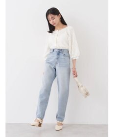 earth music&ecology フラワーレースブラウス