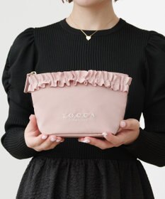 TOCCA 【撥水】FRILL GARLAND NYLON POUCH ポーチ