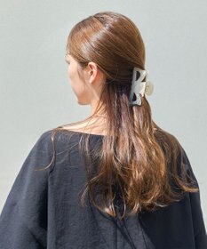 Phoebe <オンワード限定セット>【痛くないシリーズ】マーブルカラーバンスクリップ×ラインストーンパールフロートライトフィットイヤリング