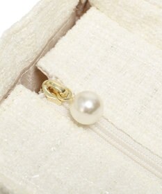 Maison de FLEUR ツイードフリルハンドルスクエアトートバッグ