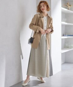 23区 【洗える】ジオメトリックパネルプリント スカート